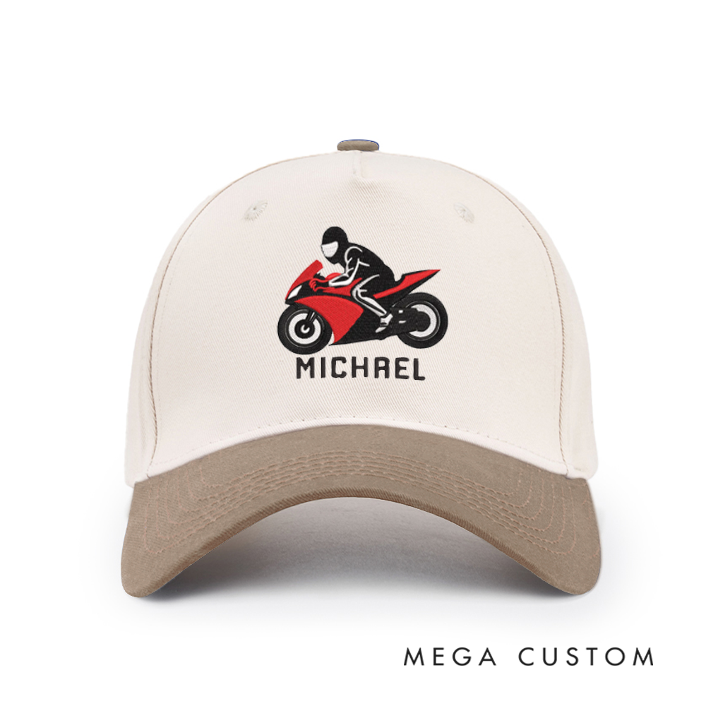 Personalized Motorcycle Racing Caps Embroidered Cap Custom Gift 