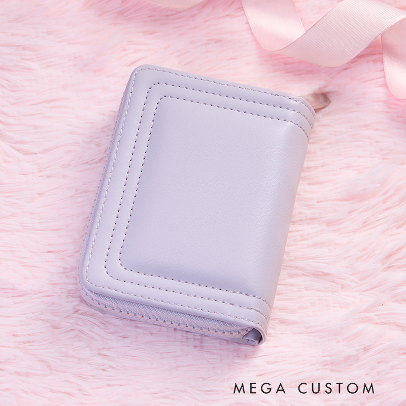 Personalized Leather Wristlet Wallet for Girl Birth Flower Wallet for Her Bow wallet Purse Wallet Cute wallet Women's Purse Unique Gift for Her Birthday Gifts