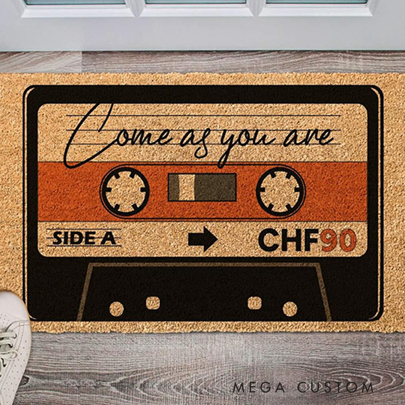 Personalized Cassette Tape Mat Come as You Are Mat Closing and Housewarming Gift New Home Gift Mat