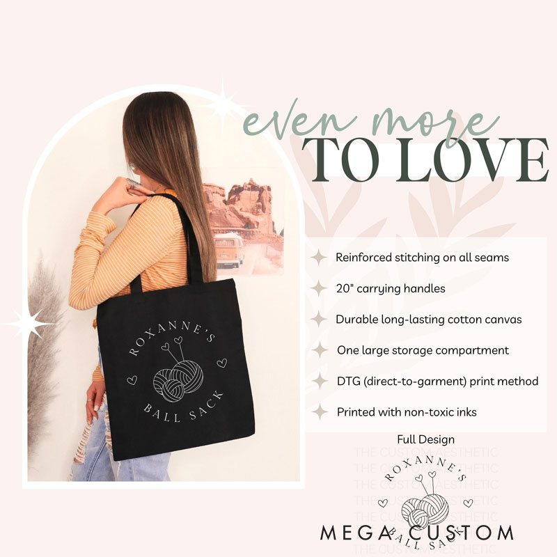 Personalized Knitting Tote Bag Gift For Crocheter Custom Tote Bag Yarn Tote Bag Funny Craft Quote Bag Yarn Lover Gift Knitter Tote Bag