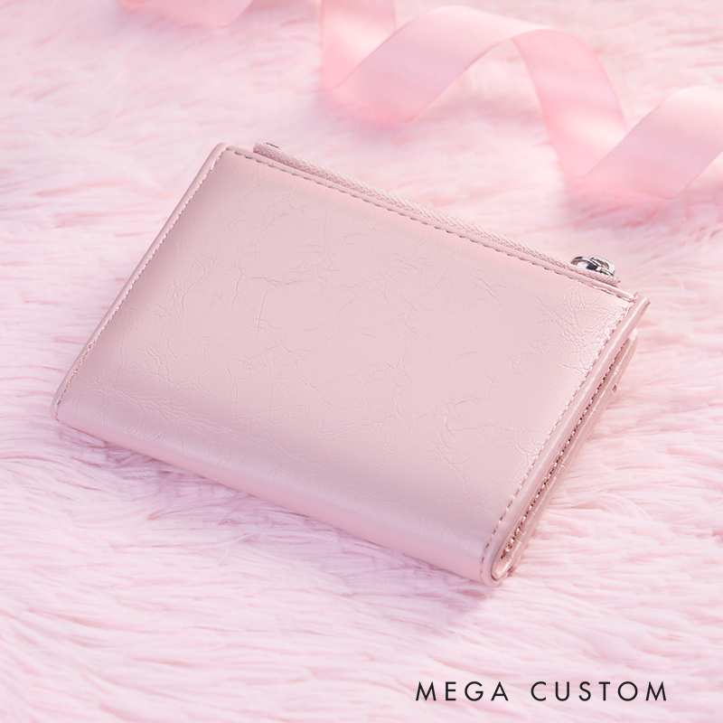 Personalized Leather Wallet for Girl Birth Flower Wallet for Her Zipper Wallet Purse Wallet Cute wallet Women's Purse Unique Gift for Her Birthday Gifts