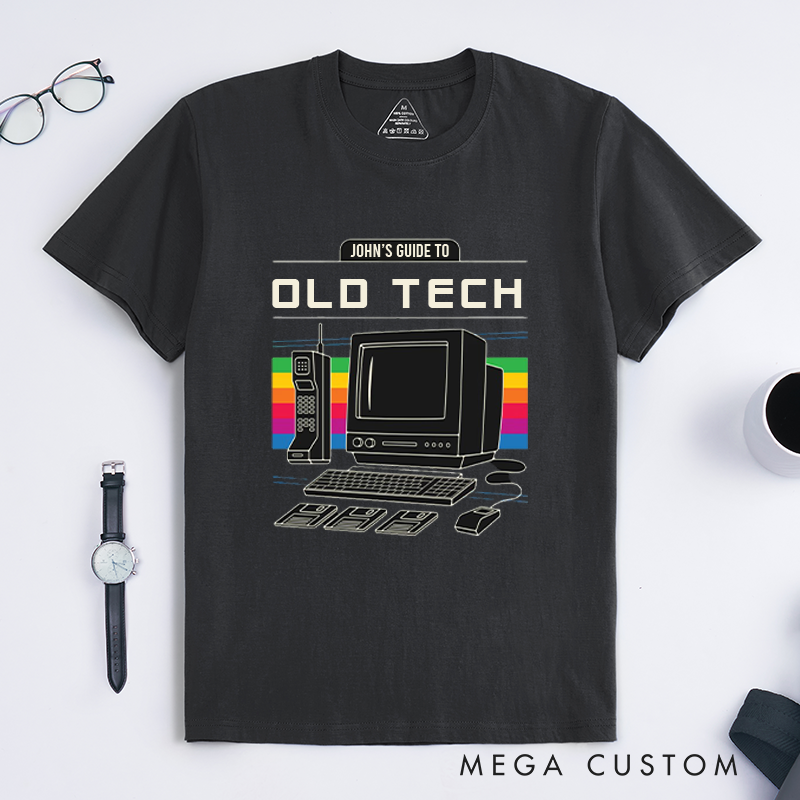Personalized Guide To Technology T-Shirt Retro Technology Shirt Gift Geek Nerd Computer lover