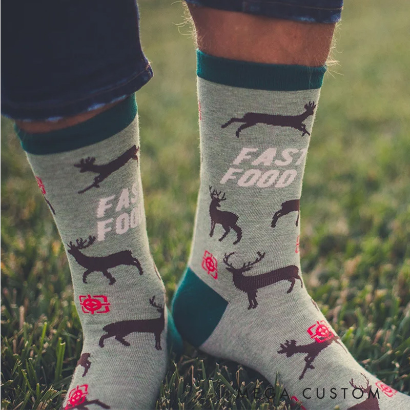 Personalized Mens Socks Funny Dad Socks Funny Hunting Socks Hunter Gifts for Husband Boyfriend