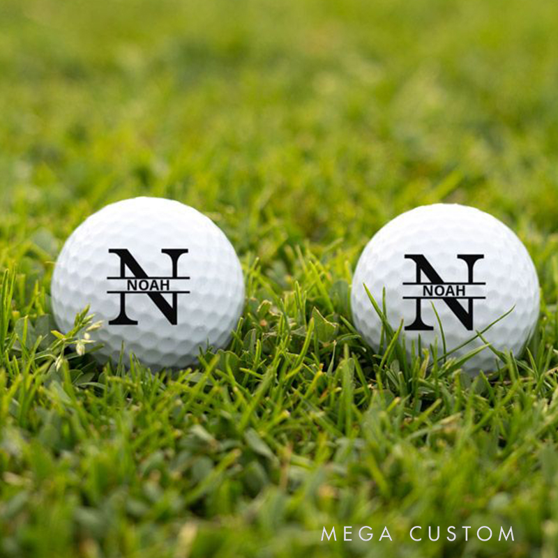 Personalized Monogram Golf Ball with Custom Initial and Name