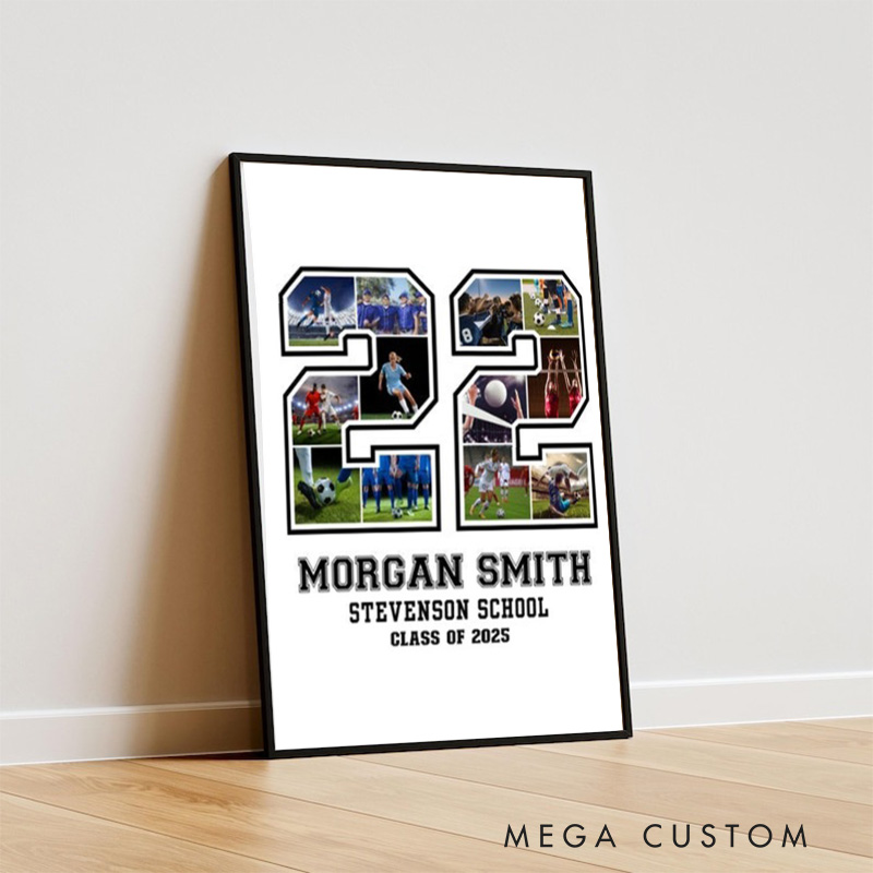 Personalized number Caricature from Photo Wall Art Poster Without Frame Funny Hand Drawn Style Art Gift for Baseball Fans and Athletes 
