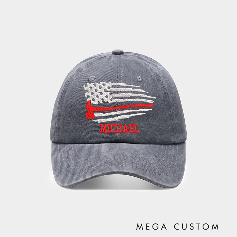 Personalized Fire Department Embroidered Baseball Cap with Custom Firefighter Cap Design Thoughtful Gift for Firefighters
