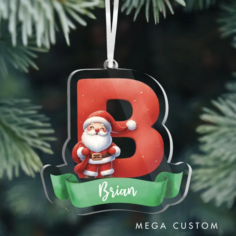 Personalized Letter Name Ornament Monogram Ornament 2025 Ornament Custom Initial Ornament Christmas Gift Family Ornament Keepsake