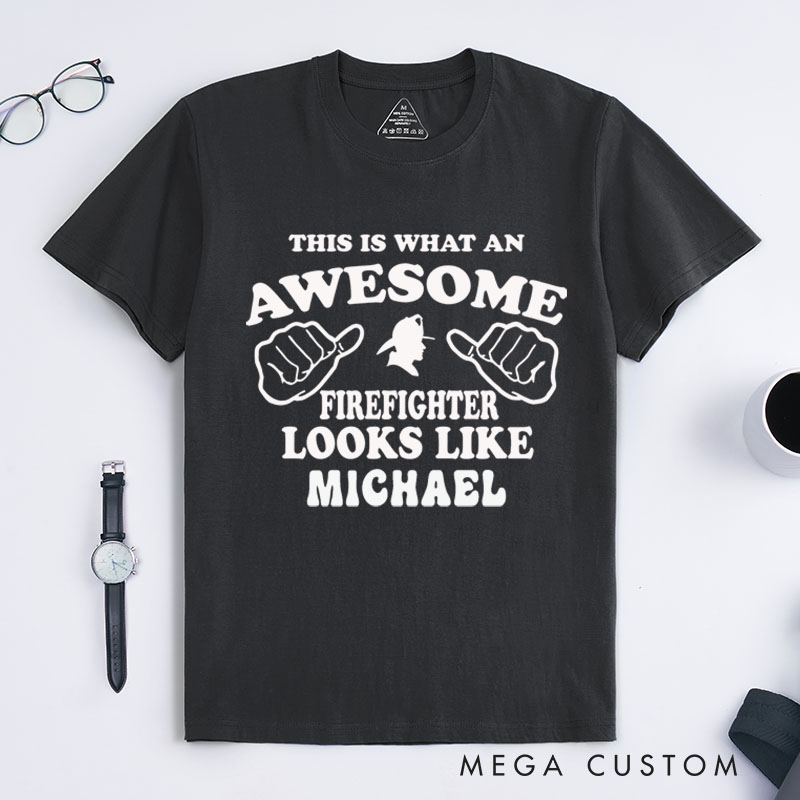 Personalized Firefighter T-Shirts Awesome Firefighter Fashion Design T-Shirts
