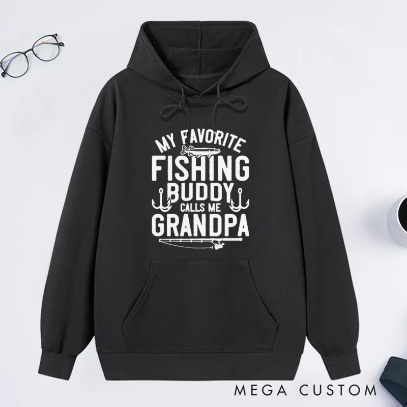 Personalized Funny Fishing Hoodie My Favorite Fishing Buddy Hoodie Fishing Gift Perfect Gift for Fishing Enthusiast