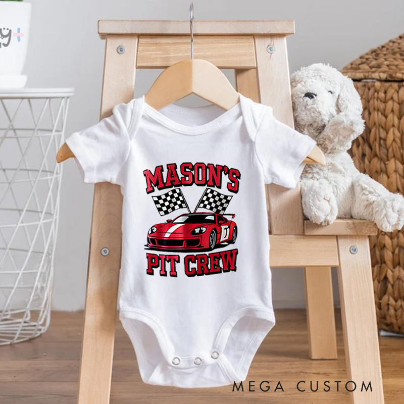 Personalized Race Car Birthday Matching Shirts Two FastBirthday Baby Bodysuit