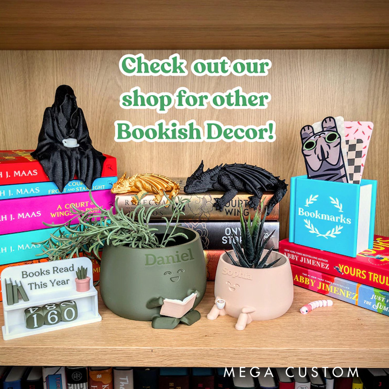 Personalized Book Reader Planter Pots Indoor Plant Pot Reading Flower Vase Bookworm Planter No Drip Christmas Gift for Book Lover Reader