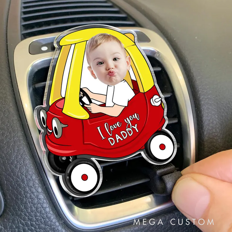 Personalized Kids Photo Fridge Magnet Keychain Custom Grandma Mom Grandpa Dad Gift