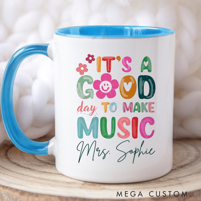 Personalized Name It's a Good to Make Music Mug for Music Lover Mug