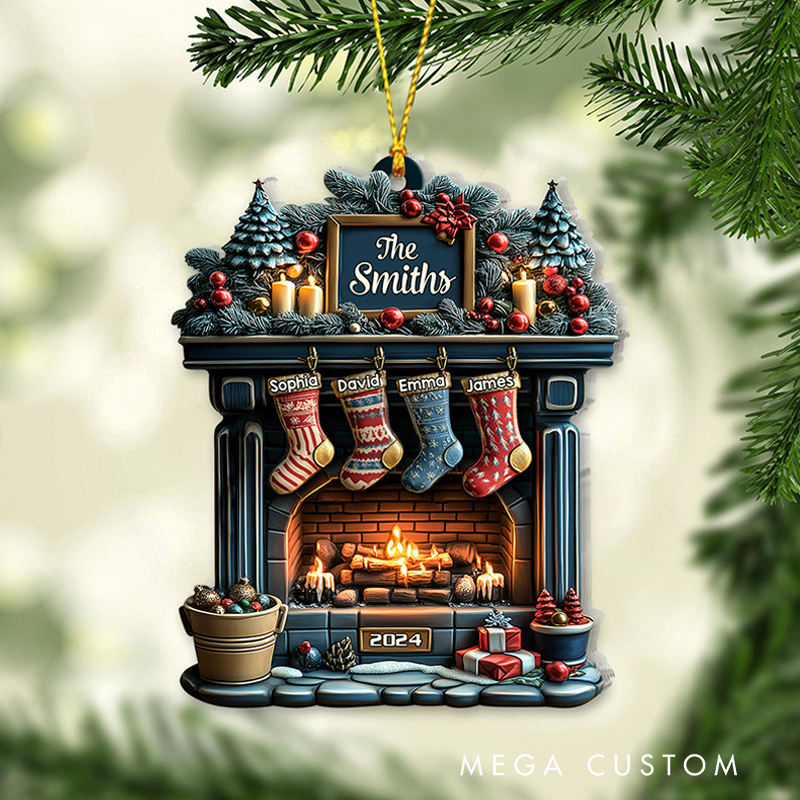 Personalized Name Merry Christmas Family Ornament Custom Christmas Gift Personalized Xmas Gift