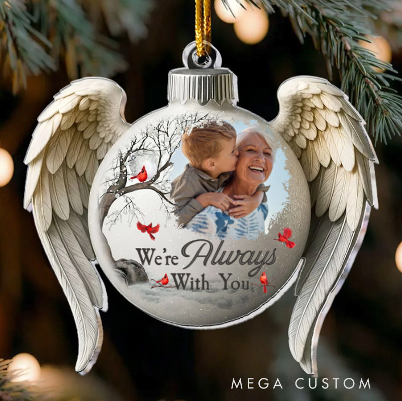 Personalized Acrylic Photo Ornament Memorial Christmas Ornament I'm Always With You Sympathy Gift