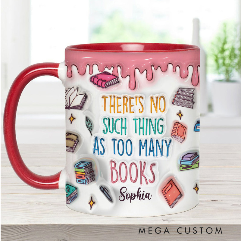 Personalized Yes I Do Need All These Books Mugs Custom Book Accent Mug with Name Bookworm Coffee Cup for Reader Book Lover Librarian Gift