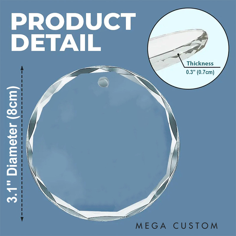 Personalized Medieval Knight Red Cross Christian Round Shaped Glass Ornament with Name Tree Decoration Christmas Gift for Christian