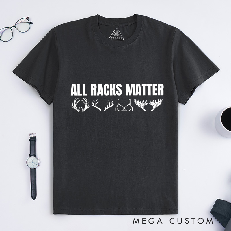 Personalized All Racks Matter Shirt Deer Hunting Shirts Hunting Gift for Him Fathers husband