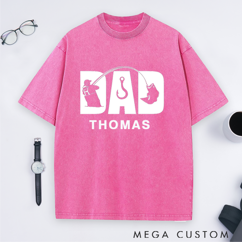  Personalized Fishing Dad T-Shirt Fisherman T-Shirt Comfortable Gift for Fisherman Dads Perfect for Father’s Day or Birthday