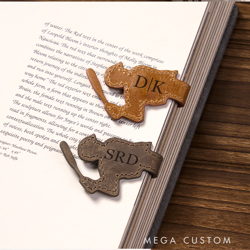 Personalized Leather Baseball Player Bookmark Custom Name Engraved Page Marker Gift for Readers and Baseball Fans Unique Book Accessory  