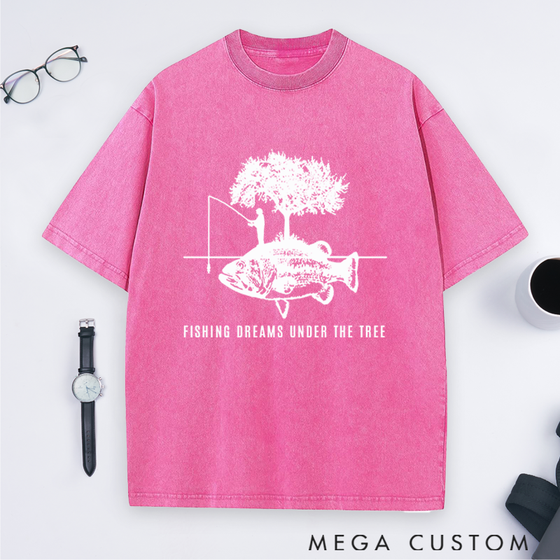 Personalized Fishing Dreams T-Shirt Fishing T-Shirt Funny Fishing T-Shirt Fisherman T-Shirt Cool Bass Fishing T-Shirt Hilarious Fishing Humor T-Shirt Perfect Gift for Fishing Lovers and Outdoor Enthusiasts