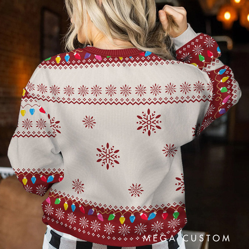 Personalized Just Eating Cookies for Two Ugly Sweater with Text Cookie Baking Ugly Christmas Sweater for Kids Grandma Mom Adult