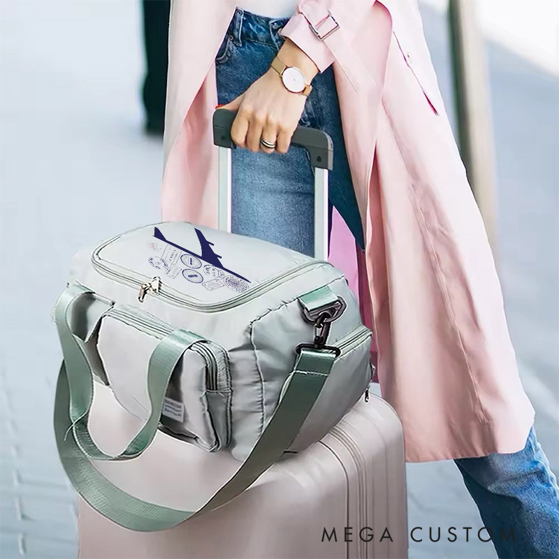 Personalized Travel Stamps Travel Bag Gift for Travel Enthusiasts 