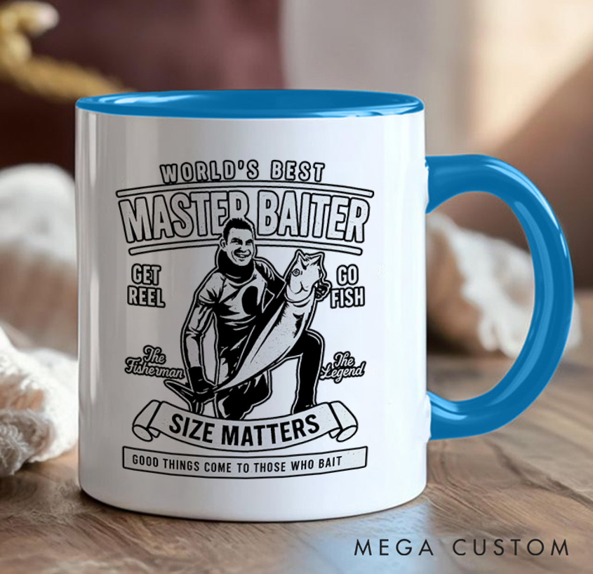 Personalized Fishing Mug Custom Photo Mug Funny Fishing Photo Mug Funny Gift for Anglers Unique Coffee Cup for Fishing Lovers