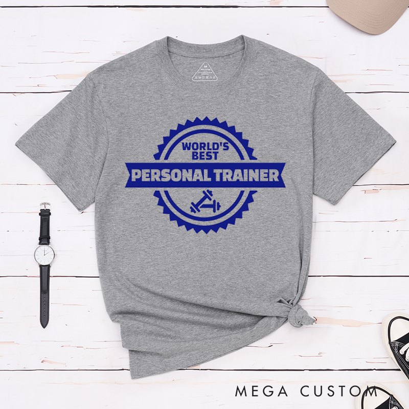 Personalized World's Best Personal Trainer T-Shirt with Eye-Catching Gym Apparel for Fitness Enthusiasts Bodybuilders and Gym Lovers