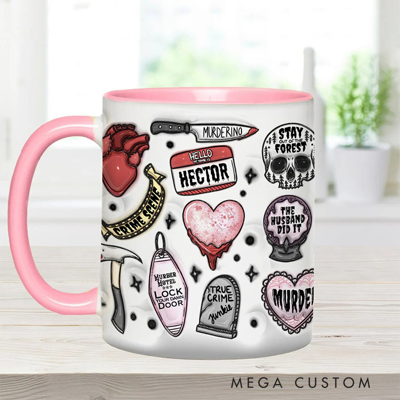 Personalized 3D Effect True Crime Junkie Mug TV Show Mug Movie Lover Gift for Friend Birthday Gift