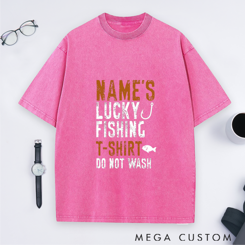 Personalized Lucky Fishing T-Shirt Do Not Wash T-Shirt Christmas Gift Custom Name Sweatshirt Funny Gift for Anglers Custom Fishing Apparel