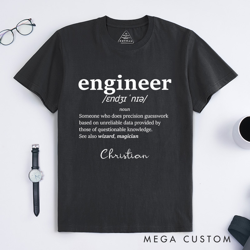 Personalized Engineer Programmer T-Shirt Wizards Magicians Technology Lover Shirt Gift for Geek Nerd