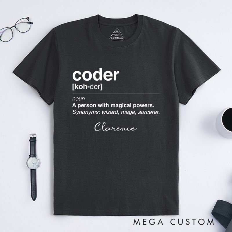 Personalized Programmer Engineer T-Shirt The Enchantment Of Coding Technology Computer Lover Shirt Gift for Geek Nerd