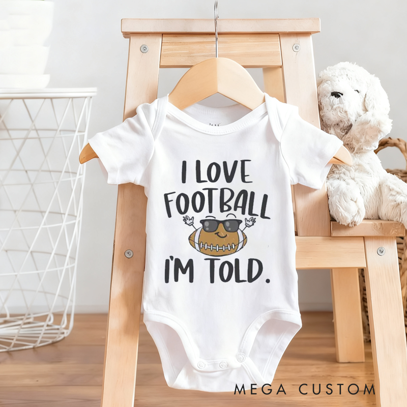Personalized I Love Basketball I'm Told Baby Bodysuit Baby Romper Sports Baby Gift