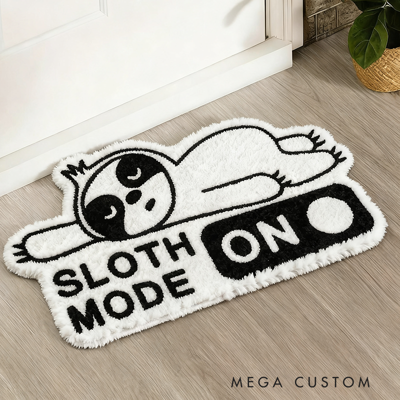 Personalized Sloth Mode Doormat Funny Hiking Lover Welcome Doormat Caravan Doormat Rv Gift Idea for Camping Lover