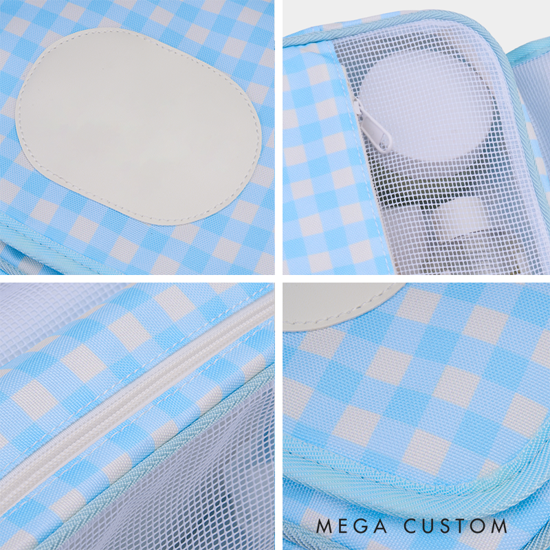 Personalized Makeup Bag with Name Large Multi-compartment Makeup Bag with Makeup Brush Holder Travel Essentials Birthday Gift for Women