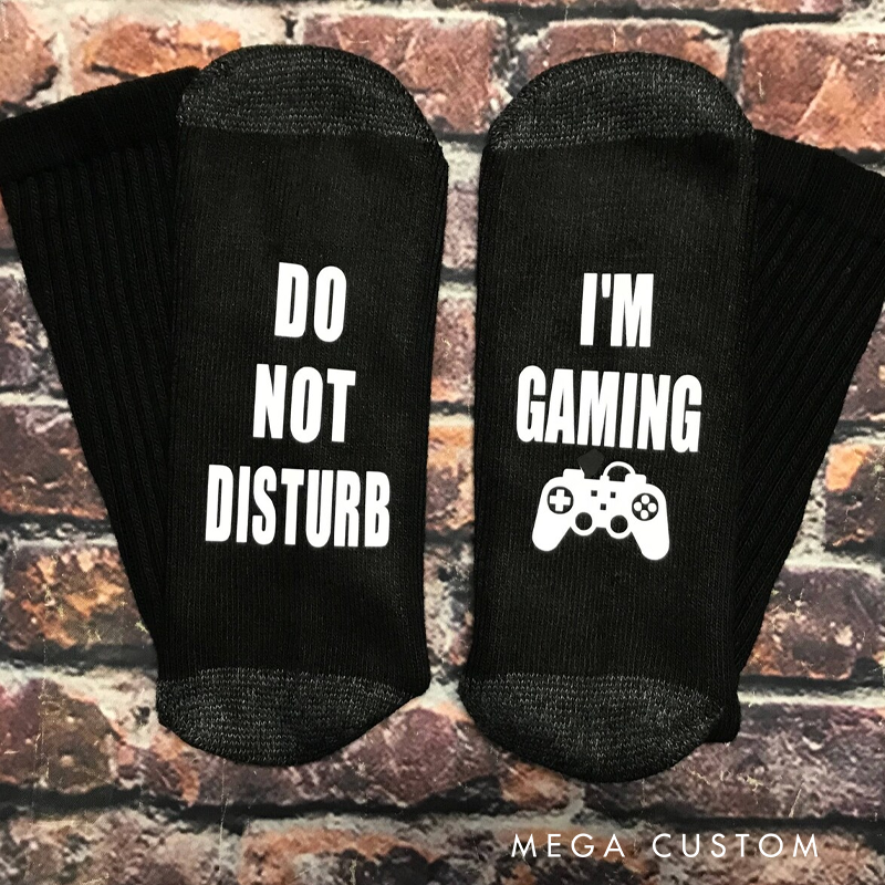 Personalized Gamer Gift I'm Gaming Do Not Disturb Socks I'm Gaming Socks Gaming Controller Socks Gift for Game Geek Lover