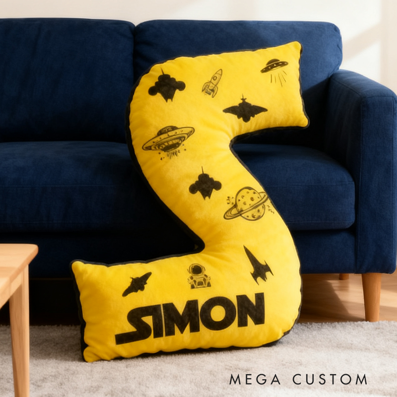 Personalized Space Themed Pillow Space and Science Fiction Enthusiasts Kid Pillow Gift for Geek Nerd Lover