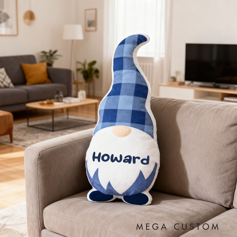 Personalized Cute Hanukkah Gnome Pillow with Custom Name Home Decor Happy Hanukkah Gift for Jewish Family