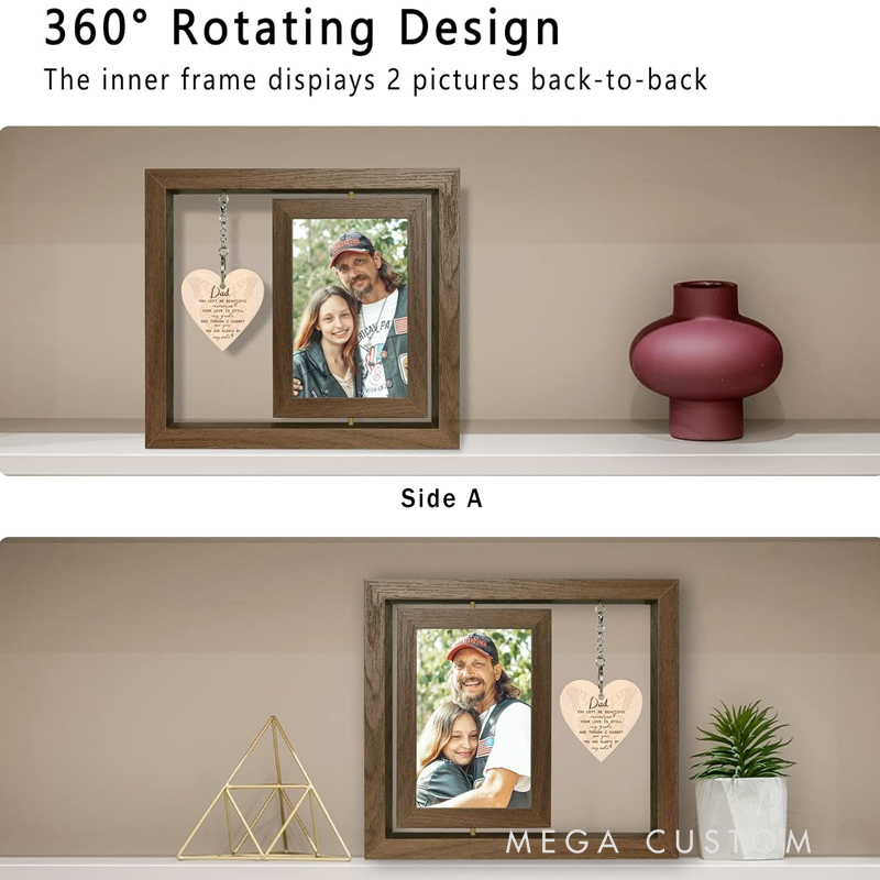 Personalized Picture Frame In Memory of Dad Remembrance Grief Bereavement Gifts Loss of Father Sympathy Gift 