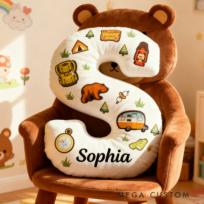 Personalized Camping Adventure Pillow Fun for Explorers Pillow Gift for Kid Camping Hiking Lover