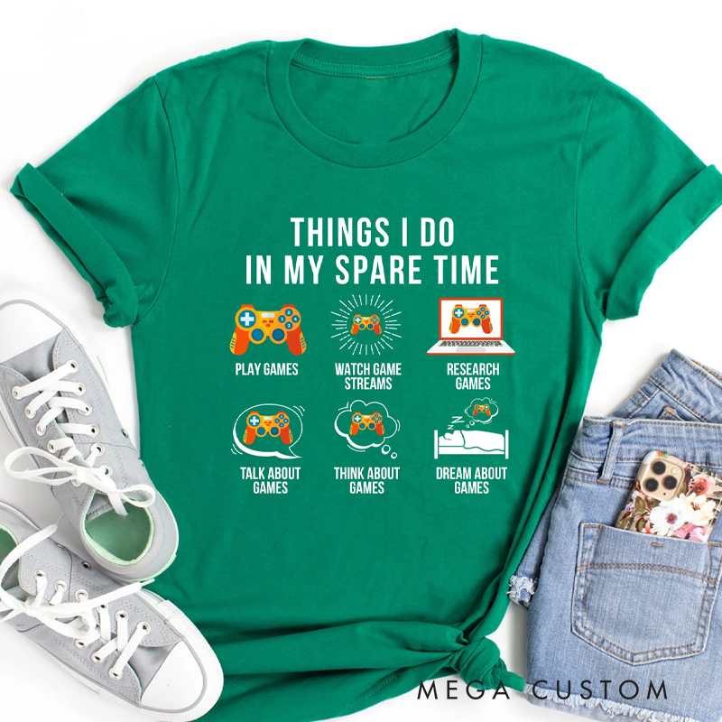 Personalized Funny Gaming T-Shirt Video Game Lover Gift for Geek Boyfriend Kids