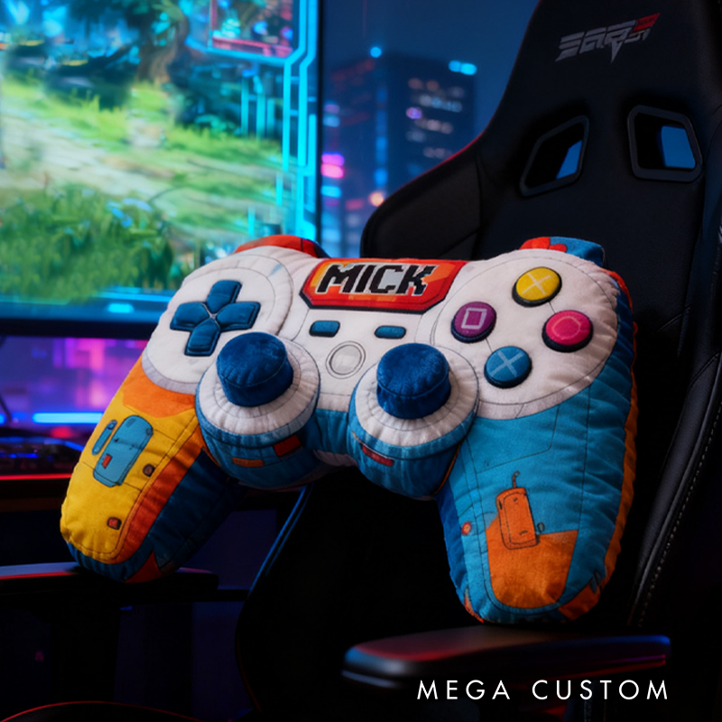 Personalized Graphic 3D Print Game Controller Pillow Custom Boy Gamer Lover Pillow Gift for Game Geek