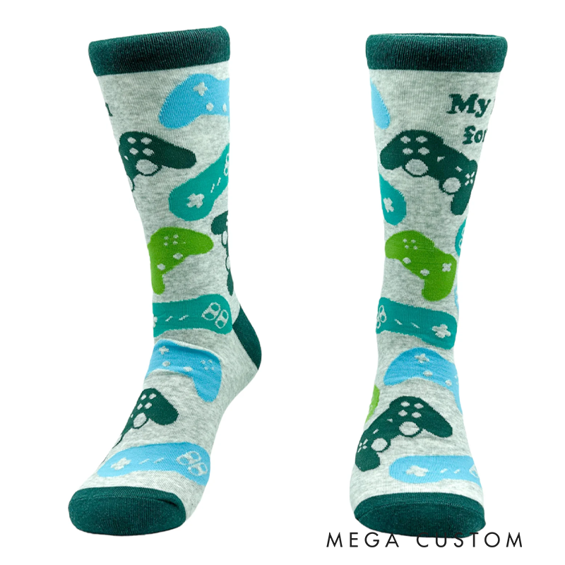 Personalized Unisex My Plan for the Day Gaming Socks Funny Controller Socks Gifts for Him Game Geek Lover