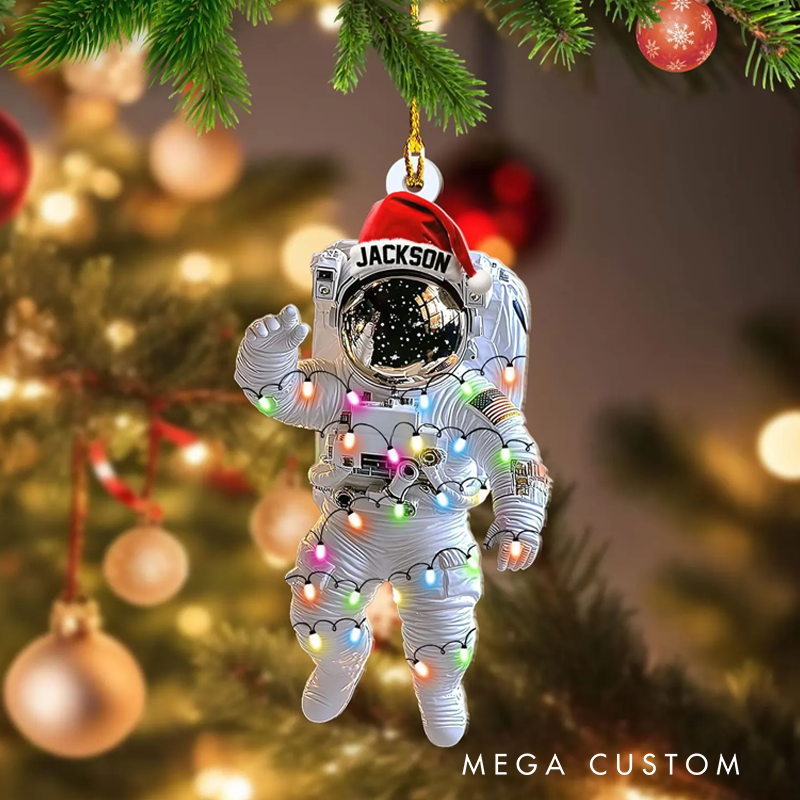 Personalized Astronaut Ornament Space Planet Christmas Ornament Solar System Gift Outer Space Ornament Astronaut Gift for Kid