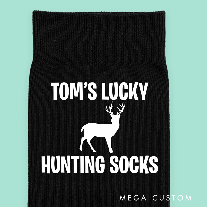 Personalized Lucky Hunter Socks Husband Gift for Outdoor & Hunting Lovers
