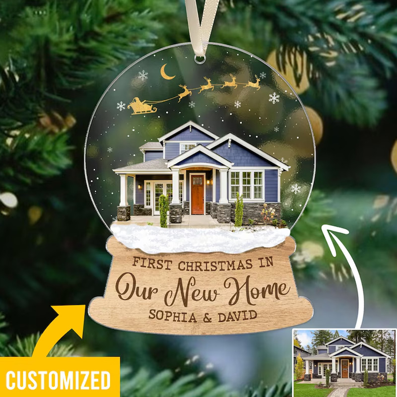 Personalized New Home Photo Ornament Custom New Home Gift Our New Home Ornament Housewarming Ornament Gift 2025