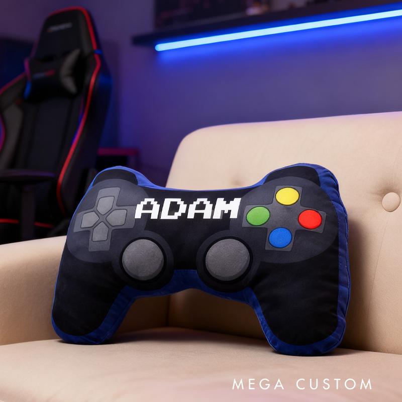 Personalised Gaming Cushion Pillows Custom Gamer Pillow Gift for Game Geek Lover