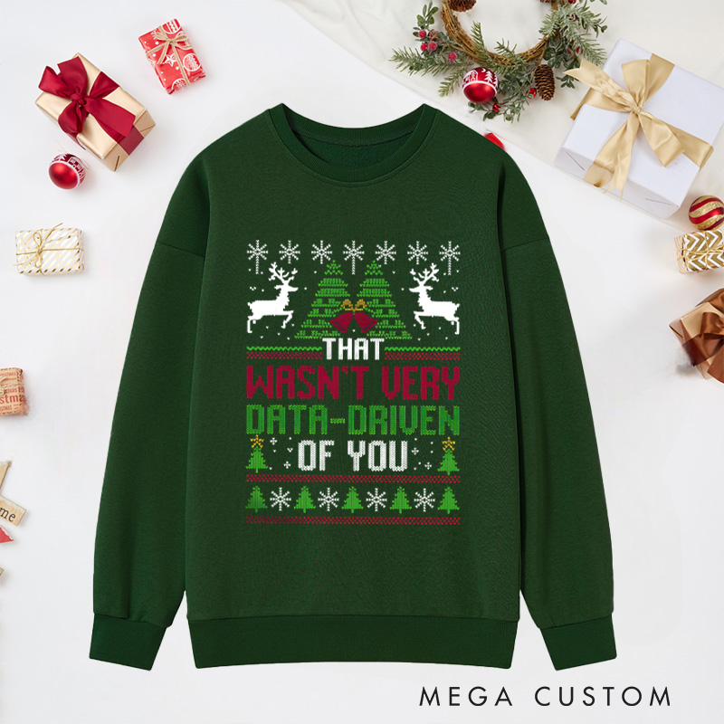 Personalized Data Engineers Christmas Sweatshirt Behavior Specialist Sweatshirt Data Analysis Ugly Sweatshirt Christmas Gift for Geek Nerd