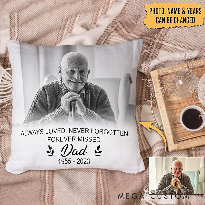 Personalized Memorial Photo Pillow Custom Double-Sided Printed  Throw Pillows Remembrance Gifts for Loss of Loved One in Heaven 
